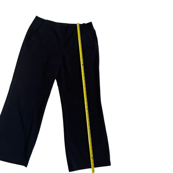 Larry Levine Stretch Wide Leg Black Button-Pocket Dress pants - Picture 9 of 11